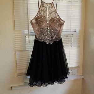 Translucent and black dress